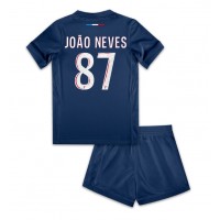 Dres Paris Saint-Germain Joao Neves #87 Domaci za djecu 2024-25 Kratak Rukav (+ kratke hlače)